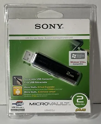 Sony MicroVault Plus USB 2.0 Flash Drive 2GB Virtual Expander USM2GJ • $30