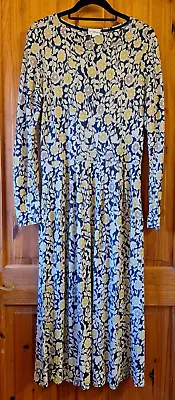 Mistral Floral Dress. Navy Blue Multi. Size 12. • £4.50
