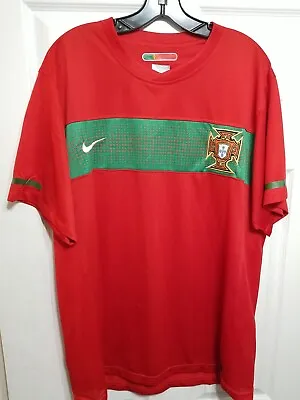 Nike Portugal Football Soccer Shirt Jersey Home 2010 World Cup Mens Sz XxL Red • $29.99