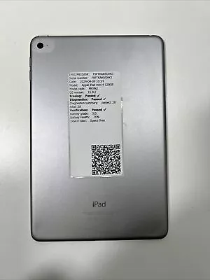 Apple IPad Mini 4 A1538 128GB Space Gray MK9N2 Battery Grade 3/5 • $110