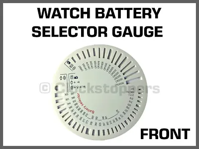 Watch Battery Selector Gauge Chart Plastic Cell Lithium Size Identification Grid • £5.95