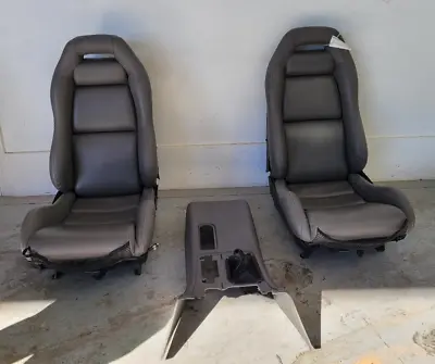 1992-1995 Dodge Viper Pair Front Gray Bucket Seats W/console; Leather/manual • $2195