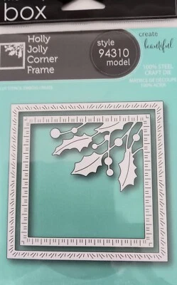 £4.99 • Buy Memory Box Holly Jolly Corner Frame Die 94310 NEW