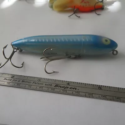 Fishing Lure Heddon  4¼    Original Zara Spook  Blue & Silver Ribs • $6.99