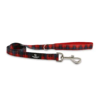 Ancol Soho Pet Collection Red Tartan Dog Puppy Fabric Lead • £10.99