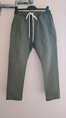 Bassike Womens Drop Crotch Pants Olive Green Size 0 • $80