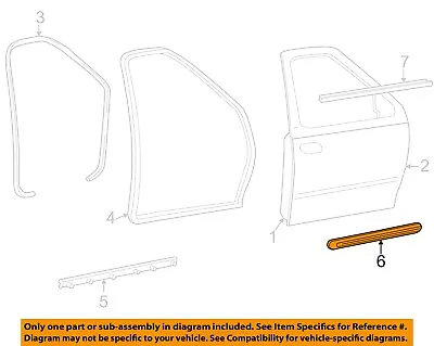 FORD OEM 99-03 F-150 FRONT DOOR-Body Side Molding Right XL3Z1520878APTM • $46.20