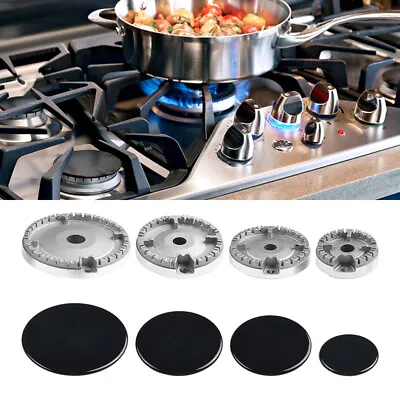 Set Of 4 Cooker Oven Gas Hob Rapid Burner Flame Caps Crown Ring Tops Kit BH • $28.78