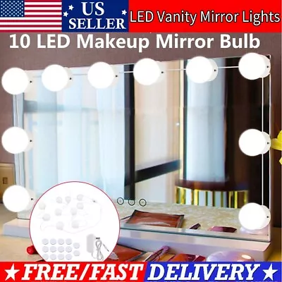 10X Hollywood LED Bulbs Vanity Makeup Vanity Mirror Light Dimmer Adjust Switch • $24.69