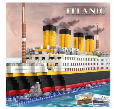 Titanic Micro Mini Building Blocks Set 1860Pcs Titanic Toy Ship Model Building • $39.99