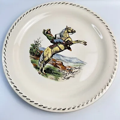 Roy Rogers & Trigger Rodeo By Universal White Horse Riding Collector Plate 9.25  • $17.99