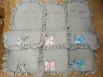 £34.99 • Buy Personalized Cosy Toes/Footmuff Frilly Big Bow Buggy Pushchair Pram Stroller