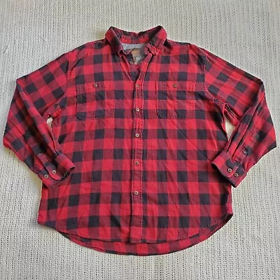 Northwest Territory Mens Flannel Shirt XL Red Black Lumberjack Plaid Button Up • $19.99