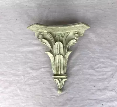 Vintage Faux Marble Finished Resin Gothic Style Wall Shelf With Plate Grove • $25