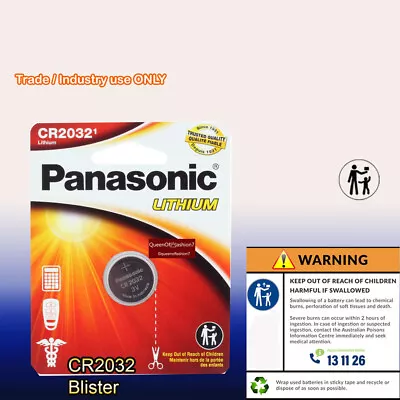 5 X  Genuine Panasonic CR2032 Blister Packing Battery 3V Lithium Batteries • $6.77