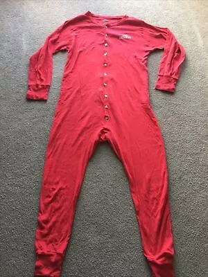 Redhead Union Suit Mens M Long Johns Base Layer Soft Cotton Red Full Medium • $24.99