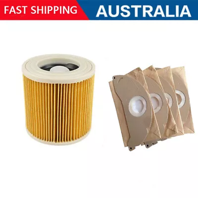 For Karcher WD2 WD3.500 A2004 A2054 Wet & Dry Vacuum Cleaner Filter Vac Dust Bag • $25.98