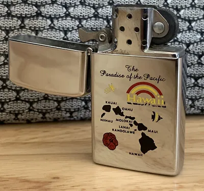 Zippo XII The Paradise Of The Pacific Mini Lighter Hawaii No Case Collector • £48.61