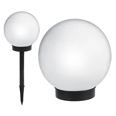 Garden Solar Lamp LED Ball Sphere Globe Light Patio Terrace Dusk To Dawn 4 Sizes • £19.27