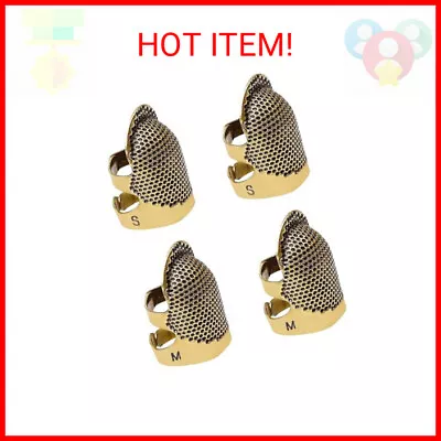 Adjustable Metal Sewing Thimble Finger Protector 4 Pack - Quilting Craft Accesso • $5.29