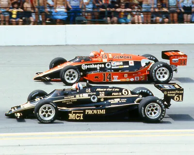 Aj Foyt & Arie Luyendyk 1986 Indy 500 Cars Racing On Track 8x10 Glossy Photo • $2.69