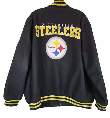 Vintage NFL Pittsburg Steelers Letterman Jacket Size XXL Broken Zipper • $28.95