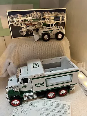 HESS Gasoline Toy Truck W/Motorized Front Loader Lights & Sounds 2008 #DCT-28 • $7.50