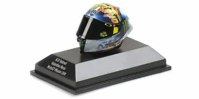 Helmet AGV Valentino Rossi Motogp Misano 2018 Replica 1:8 Model Minichamps • £33.26