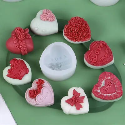 Heart-shaped Chocolate Mousse Cake Silicone Mold DIY Jelly Pudding Baking Mould • £5.15
