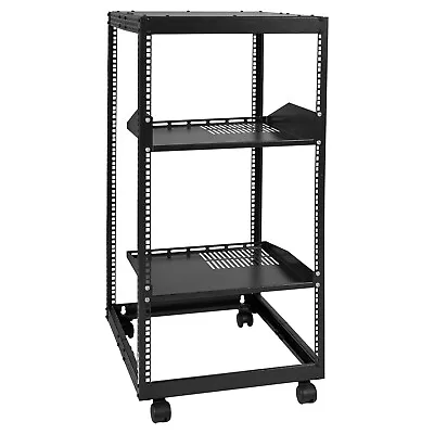 VEVOR 20U 4 Post Open Frame Server Rack Network Enclosure 23''-40'' Adjustable • £113.99