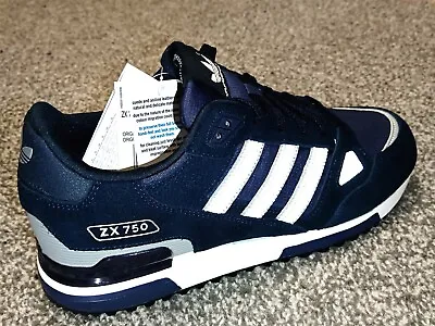 £58.98 • Buy Adidas Originals ZX 750 G40159, UK Mens Shoes Trainers Sizes 7 To 12 Navy