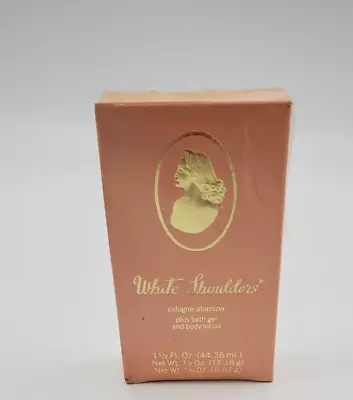 Vintage White Shoulders Cologne Atomizer Bath Gel & Body Lotion Sealed New • $34.95