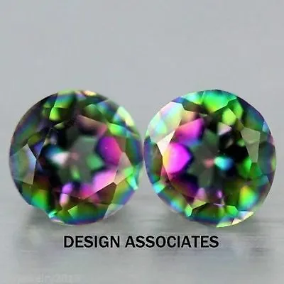 5 Mm Round  Cut Mystic Rainbow Quartz  Natural Gemstone  Aaa $1.00 Each (169681) • $1