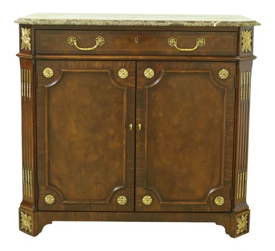 $2395 • Buy 51739EC: EJ VICTOR Marble Top Mahogany Regency Server Cabinet