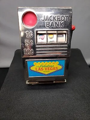 Vintage Mini Las Vegas Slot Machine  Jackpot Bank  Reno Plastic Mfg. Co Works • $17.99