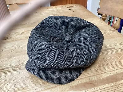 Newsboy Flat Cap Herringbone Tweed Gatsby Peaky Blinders Mens Hat • £2.50