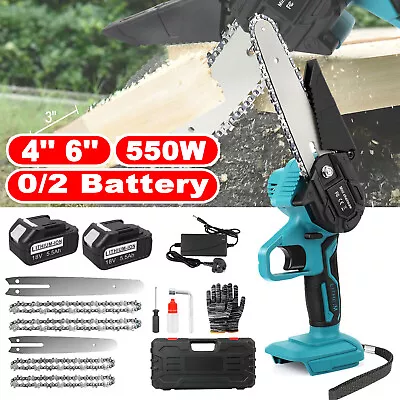 4'' 6'' Cordless Electric Chainsaw One-Hand Saw Wood Cutter For Makita Battery • £48.99