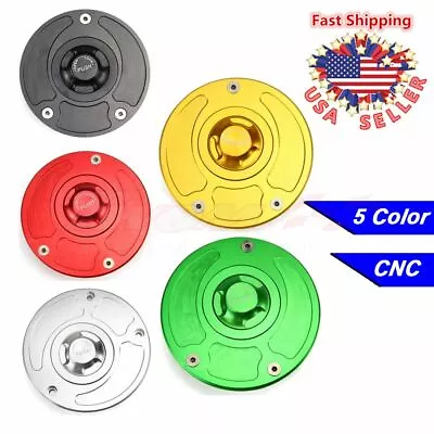 Motorcycle Keyless Fuel Tank Cap Cover For Kawasaki ZX10R ZX6R Ninja Sport Bikes • $21.84