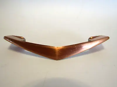 Vintage Nos Satin Copper Chevron Drawer Pulls Cabinet Handles Atomic Ajax • $25