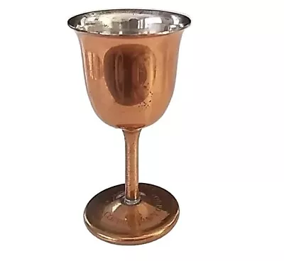 Vintage Coppercraft Guild Copper Glass Miniature Goblet 3.5  Tall • $7.99