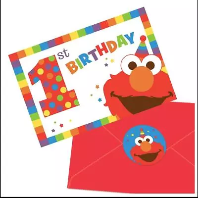 Elmo Turns One 1st Birthday Party  Invitations Save The Date Sesame Street New • $5.95