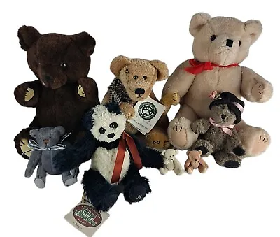 8 Vintage Plush Teddy Bear Lot Ganz Boyds Collection Dakin & Mini Handmade • $30