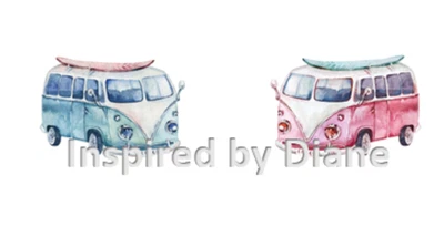 £4.99 • Buy Transparent Sticker Wall, Furniture , Decal, Camp Vans Surf Kids Cars, 192