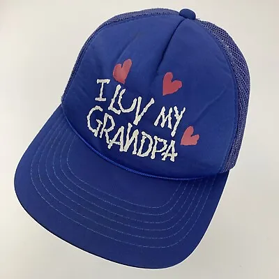 I Luv My Grandpa Trucker Ball Cap Hat Snapback • $8.09