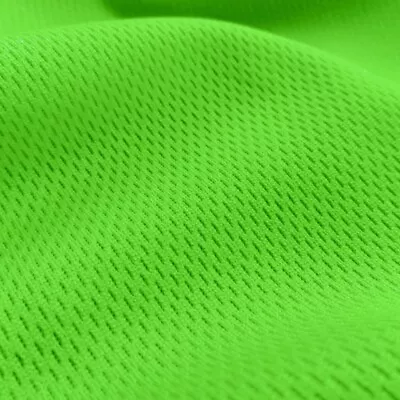 Lime Green Flat Back Dimple Mesh Athletic Uniform Jersey Fabric - 58  Wide • $13.95