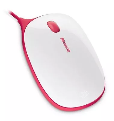  NEW Microsoft USB Express Wired Mouse - Red/White (T2J-00002 ) • $11.99