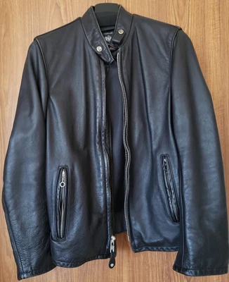 $580 • Buy Schott 654VN Cowhide Vintaged Café Racer Leather Jacket - Size Small (Black)
