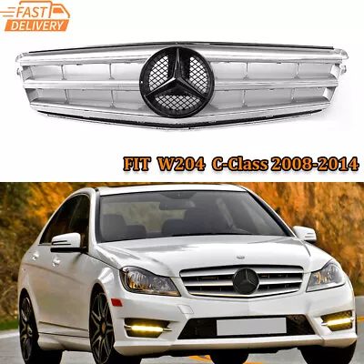 Sports Front Grille W/Star For 2008-2014 Mercedes Benz W204 C280 C300 C350 C250 • $69.78