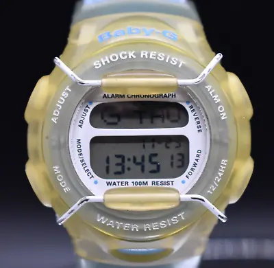 Vtg CASIO Baby-G Shock BG-142 Mod 1564 Digital Unisex Watch Clear NEW BATTERY • $43.40