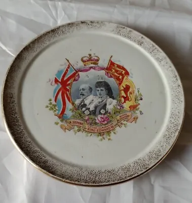 King Edward Vii And Queen Alexandra Coronation Lustre Plates • £13
